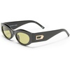 image:imageLe Specs Body Bumpin II Sunglasses  Black Olive Oval Unisex Classic Retro Style