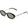 image:imageLe Specs Magnifique Sunglasses  Black Oval Womens Minimalist Y2K Style