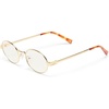 image:imageLe Specs Poseidon Deux Sunglasses  Round Unisex Contemporary 90s StyleGold FrameBlue Light Lens