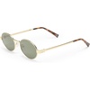 image:imageLe Specs Poseidon Deux Sunglasses  Round Unisex Contemporary 90s StyleGold FrameKhaki Lens