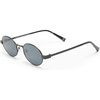 image:imageLe Specs Poseidon Deux Sunglasses  Round Unisex Contemporary 90s StyleMatte Black FrameSmoke Lens
