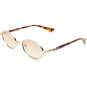 image:imageLe Specs Icicle Sunglasses  Bright Gold Oval Unisex Sleek Refined Style