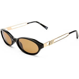image:imageLe Specs Lunita Sunglasses  Black Oval Unisex Minimalist Y2K Style