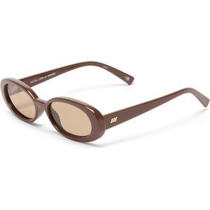 image:imageLe Specs Outta Love Retro 90s Vintage Narrow Oval Sunglasses for Women and MenCocoa