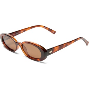 image:imageLe Specs Outta Love Retro 90s Vintage Narrow Oval Sunglasses for Women and MenToffee Tort FrameLight Brown Lens