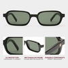 image:imageLe Specs Pilferer Retro 90s Rectangle Sunglasses for Women and MenBlack