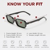 image:imageLe Specs Pilferer Retro 90s Rectangle Sunglasses for Women and MenBlack